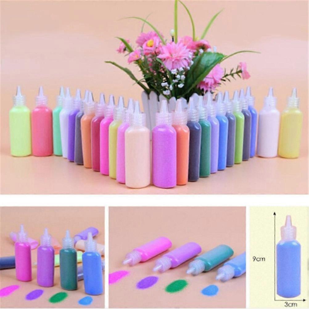 12 Bottles Pack 40g for Painting Drawing Sand Art Mixed Colors Craft Toys