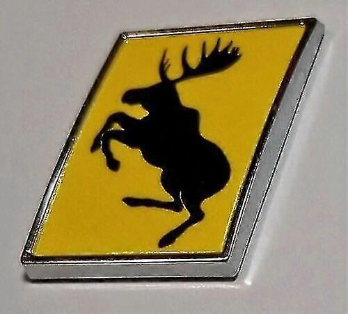 Genuine Traditional Prancing Moose Voo Hard Chrome Badge Slash Emblem