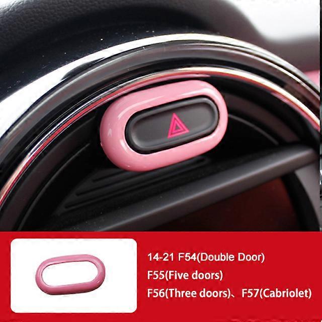 Car Sticker Warning Light Button Decoration Frame For MINI ONE Cooper F54 F55 F56 F57 Accessories Interior Modification Styling