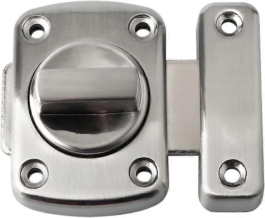 Rotary Latch Door Latch Revolving Door Latch Latch Lock with 6 Bolts for Door, Window, Cabinet and Garden, Brushed Metal Finish, EMS220U