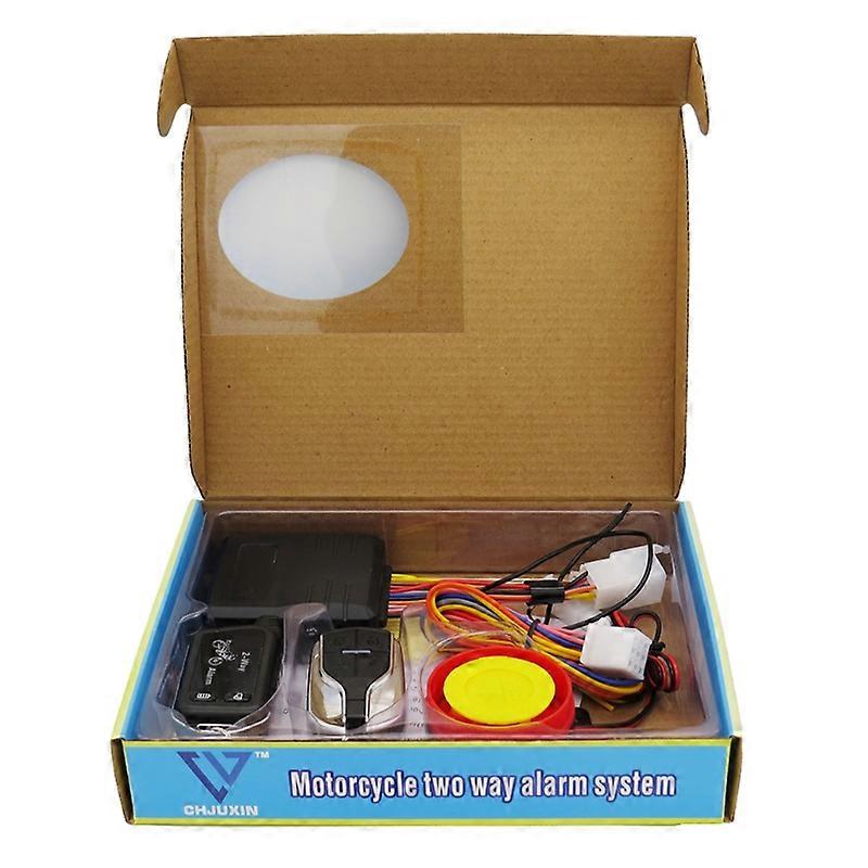A Set Motorcycle 2 Way Anti-Theft Alarm Remote with LED Display Warning
