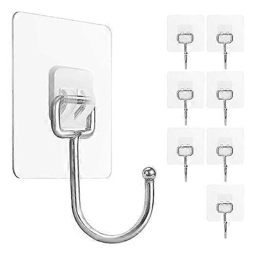 Waterproof and Rustproof Wall Hooks for Hanging Heavy Duty, Stainless Steel Towel and Coats Hooks to use Inside Kitchen, Home and Office, 16Pack