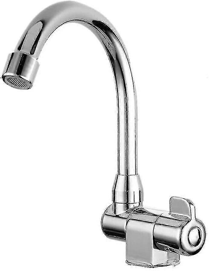Foldable Kitchen Faucet, 360rotation Single Handle Faucet Cold Water Tap For Rv Caravan Marine Boat