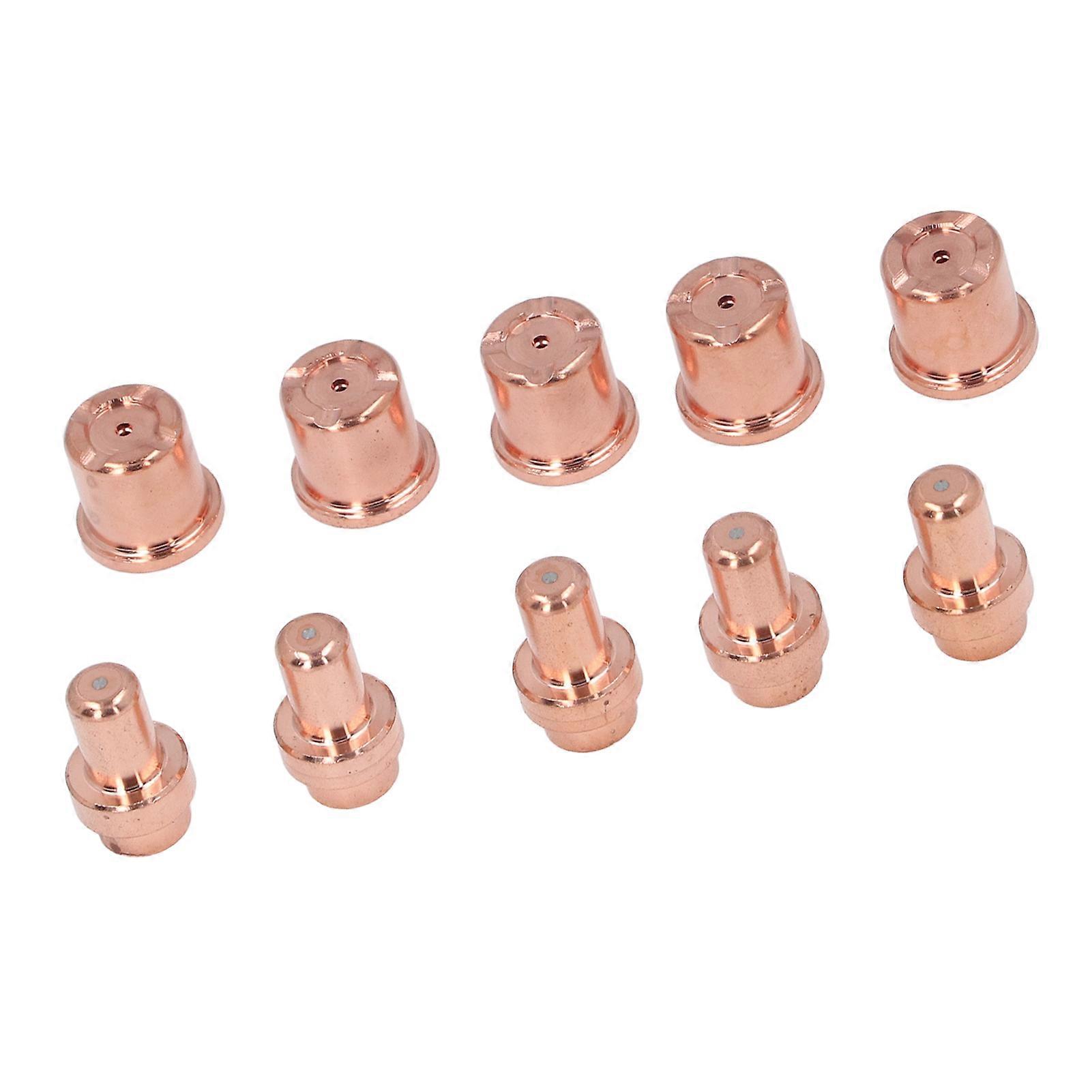 10 Pcs Set Plasma Cutter Electrode Nozzle Kit Tips and Electrodes Replacement for Trafimet CB50 