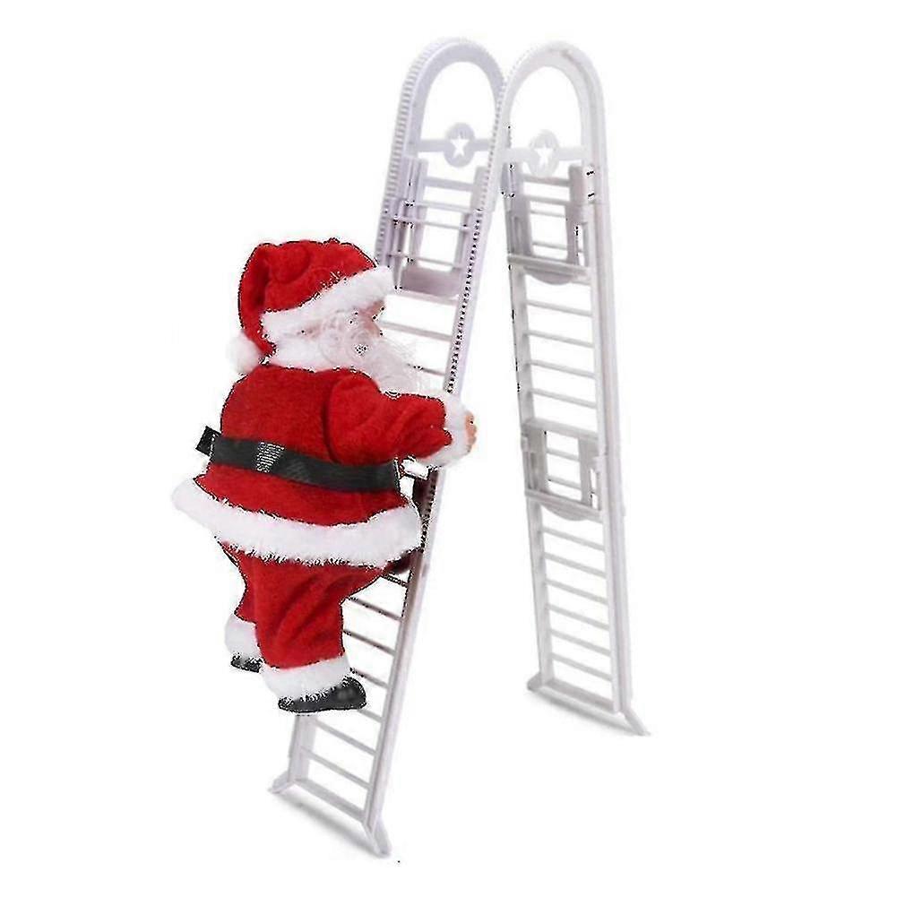 Tree Electric Santa Claus Climbing Ladder
