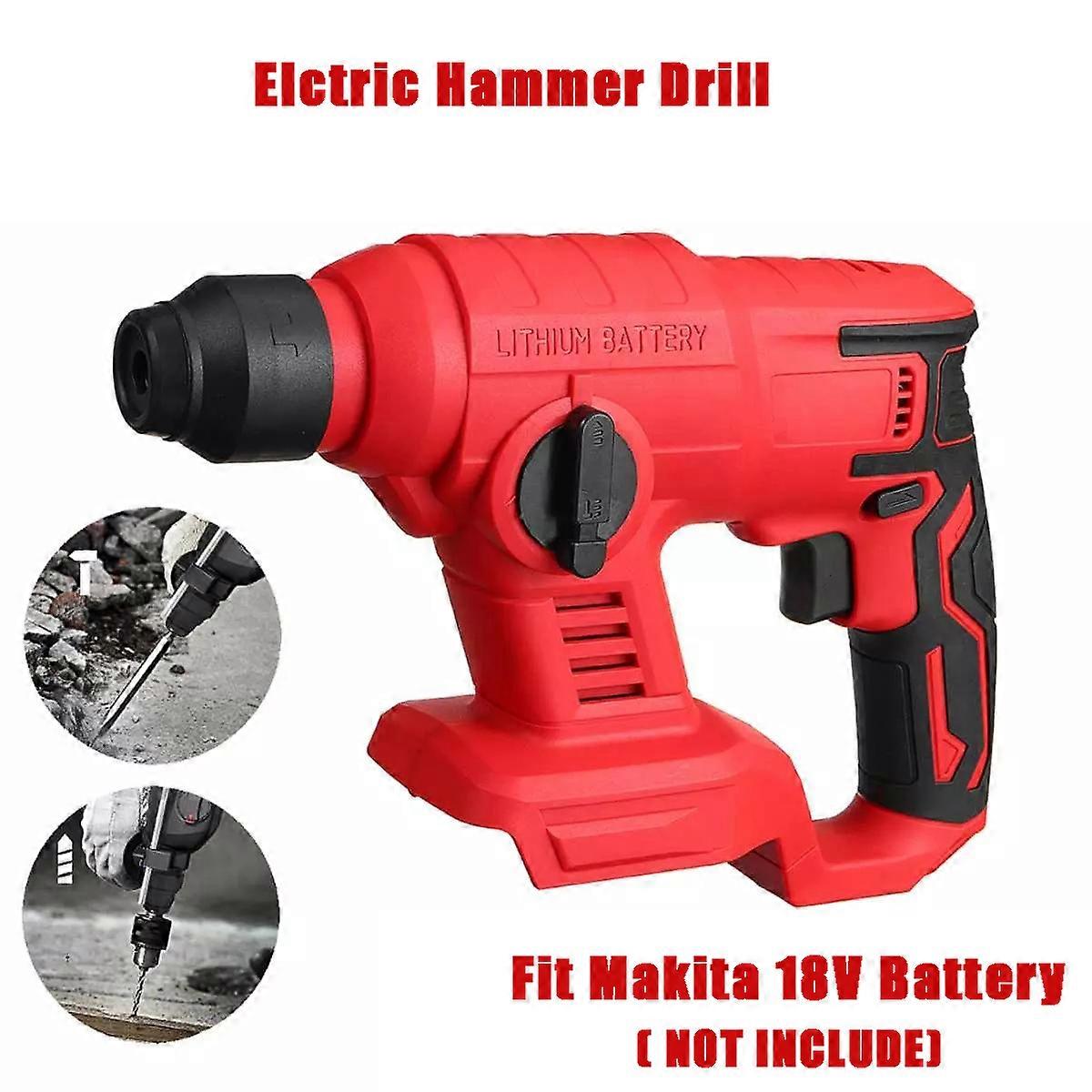 Electric Impact Drill 18V Rotary Hammer Cordless Concrete Breaker Rechargeable Power Tools For Makita 18V Battery