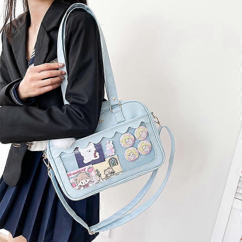 Japanese Kawaii Shoulder Bag For Women PU Leather Itabag