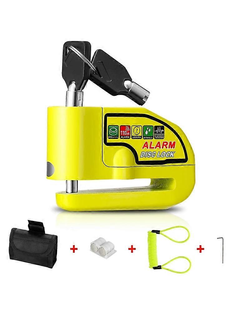 Randpow Motorcycle Disc Lock Bike Wheel Padlock Motorcycle Alarm Waterproof Scooter Alarm Lock Anti-Theft Padlock Alarm Lock