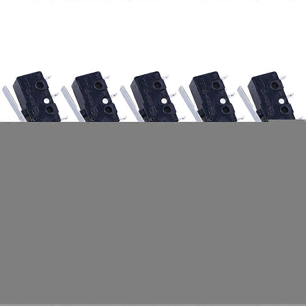 12pcs Limit Switch Waterproof Momentary Push Button Switch 3 Long Hinge Lever Micro Switch (Black)