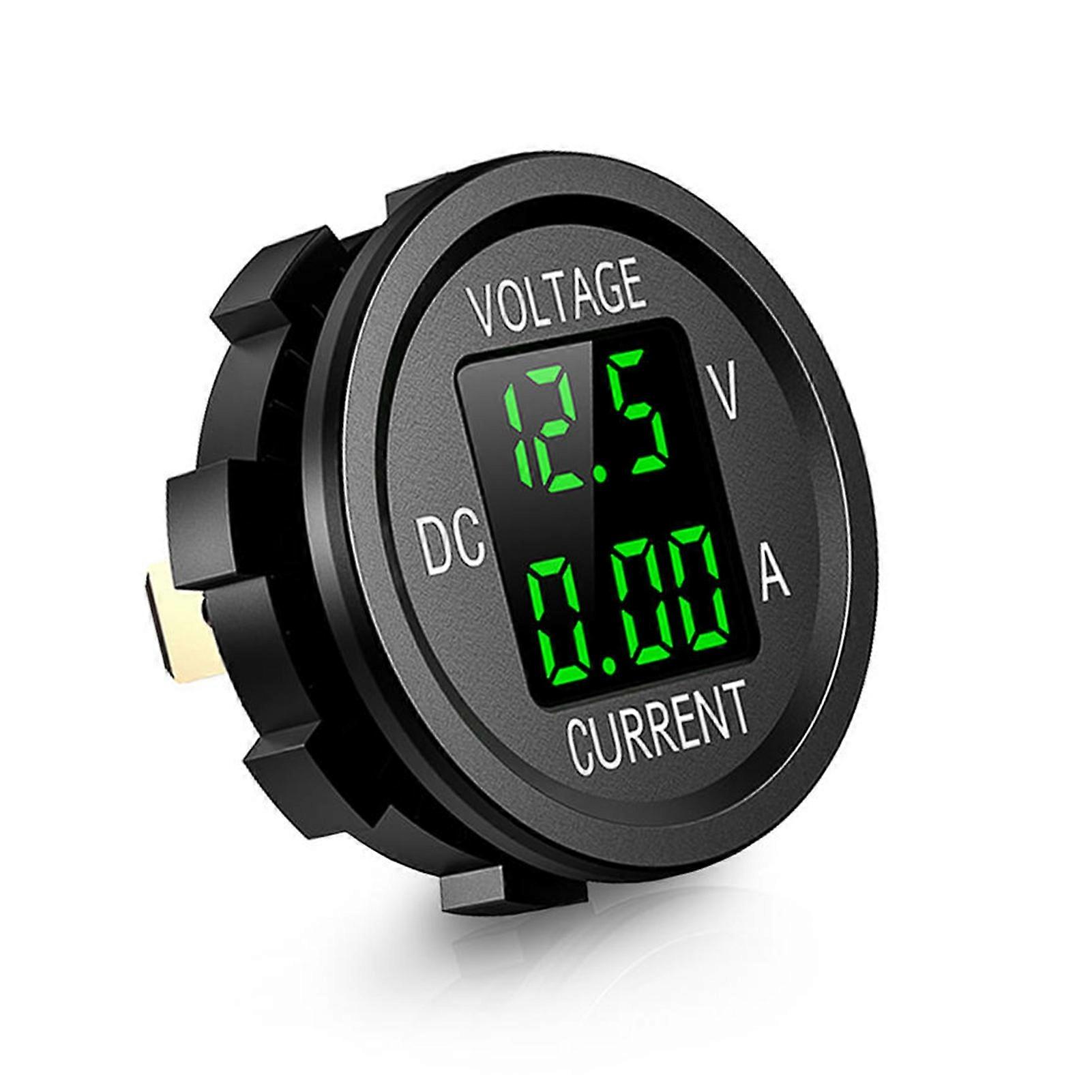 Digital Voltmeter Ammeter Universal High Precision Dual LED Display 12-24V Car Voltage Current Monitor Panel for Car