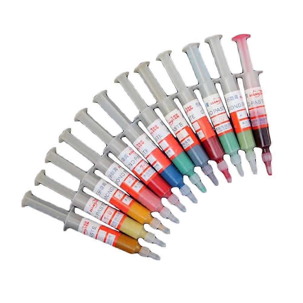 12pcs Metal Mirror Polishing Compound Diamond Polishing Lapping Paste Compound