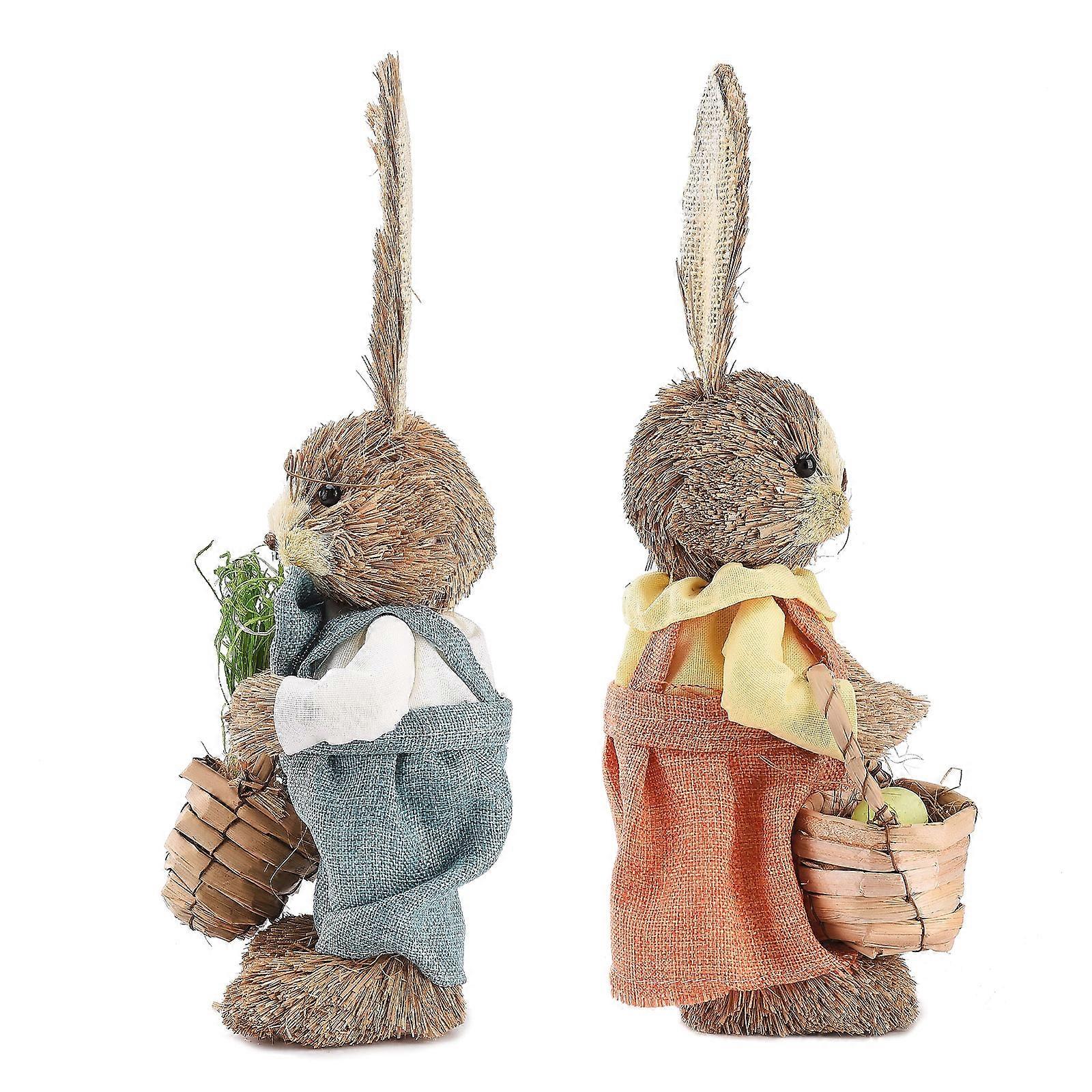 Rabbit Statues For Easter Desktop Ornament Multicolor Foam Party ...