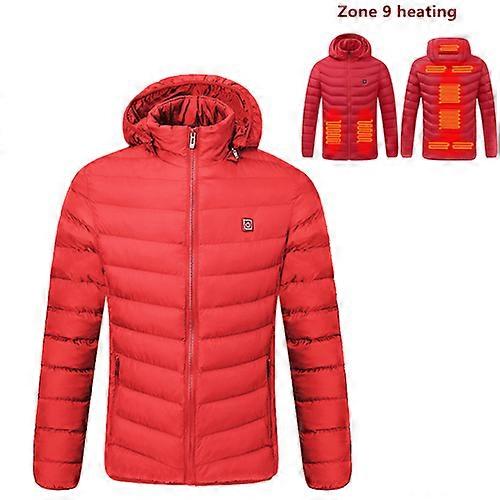 Erkekler Kadınlar İçin Kapüşonlu Isıtmalı Ceket, Isıtmalı Ceket 9 Isıtma Bölgesi