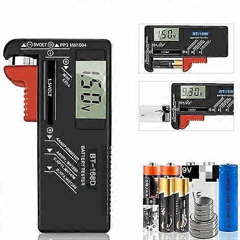 Universal Digital Battery Tester - Works Without Battery for Various Types