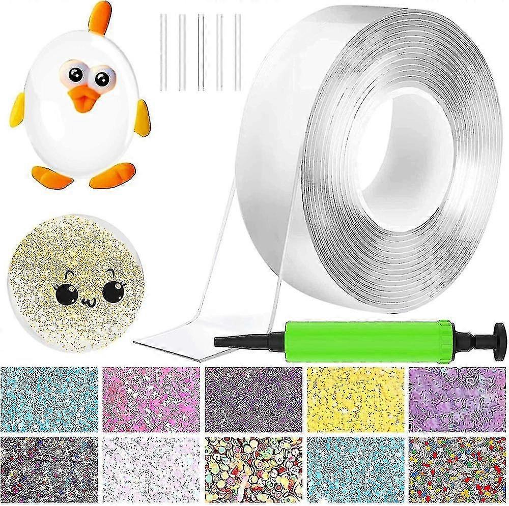 Upgrade Nano Tape Bubble Kit, Double Sided Tape Plastic Bubble,elastic Tape New-0.01cm*0.5cm*300cm