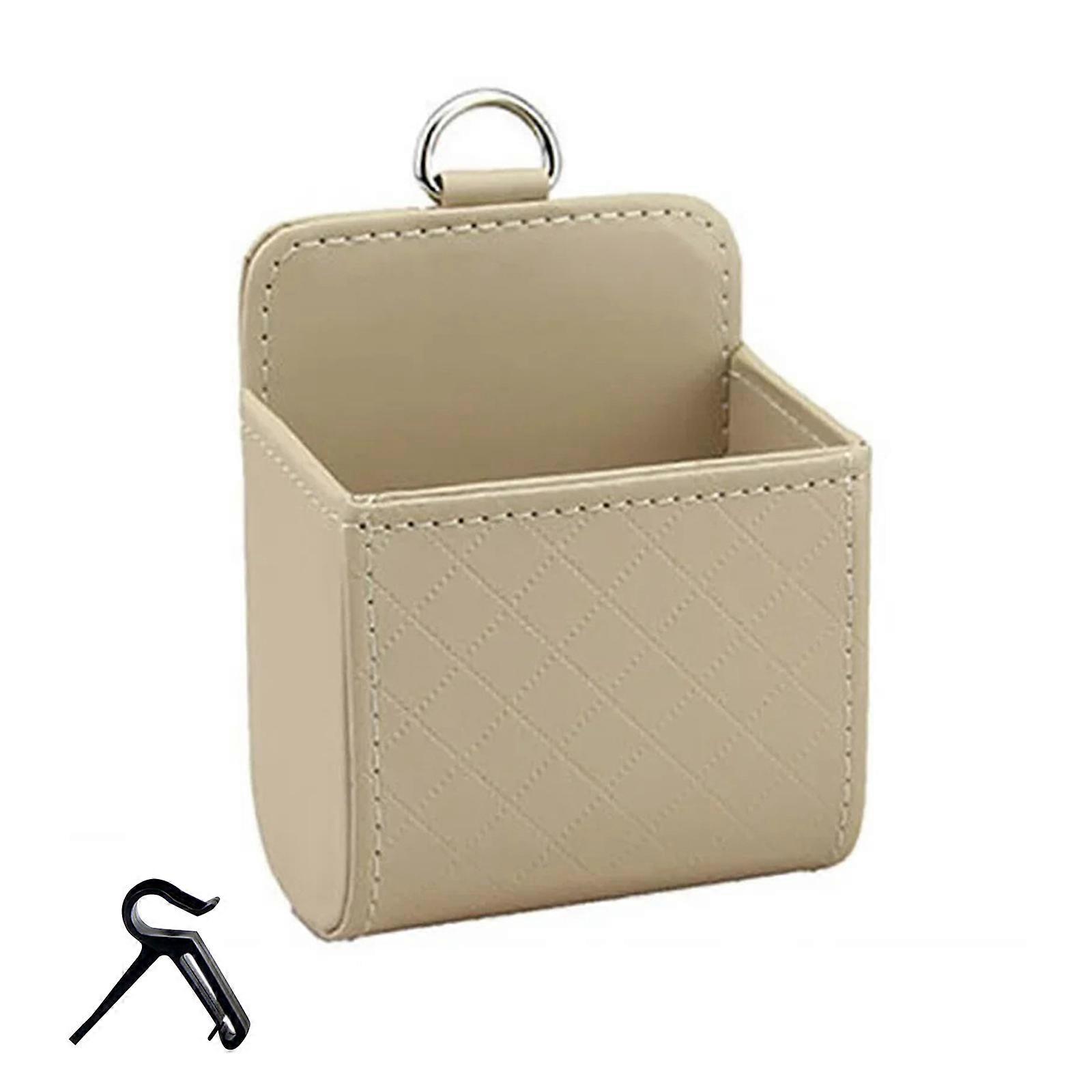 Car Storage Bag Air Vent Hanging Leather Organizer Car Interior Accessories New