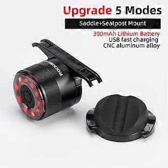 fiets slimme auto rem sensing licht IPx6 waterdichte LED opladen fietsen achterlicht fiets achterlicht