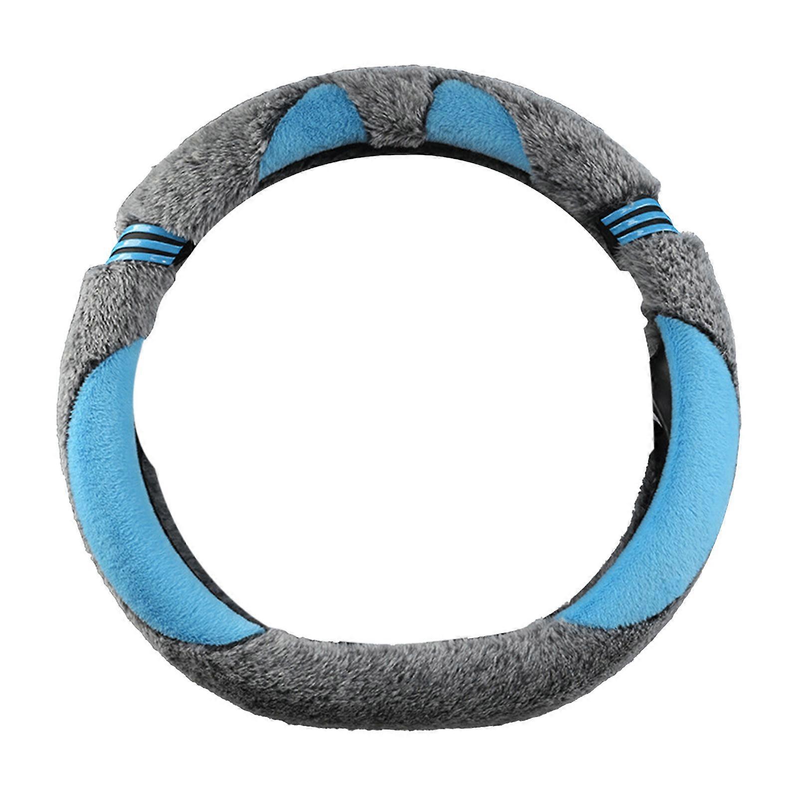 Auto Lenkrad Abdeckung warm Auto Lenkrad Abdeckung 38cm Universal Elastische Lenkradabdeckung Winter Plüsch Lenkrad Abdeckung Auto Warm Griff C