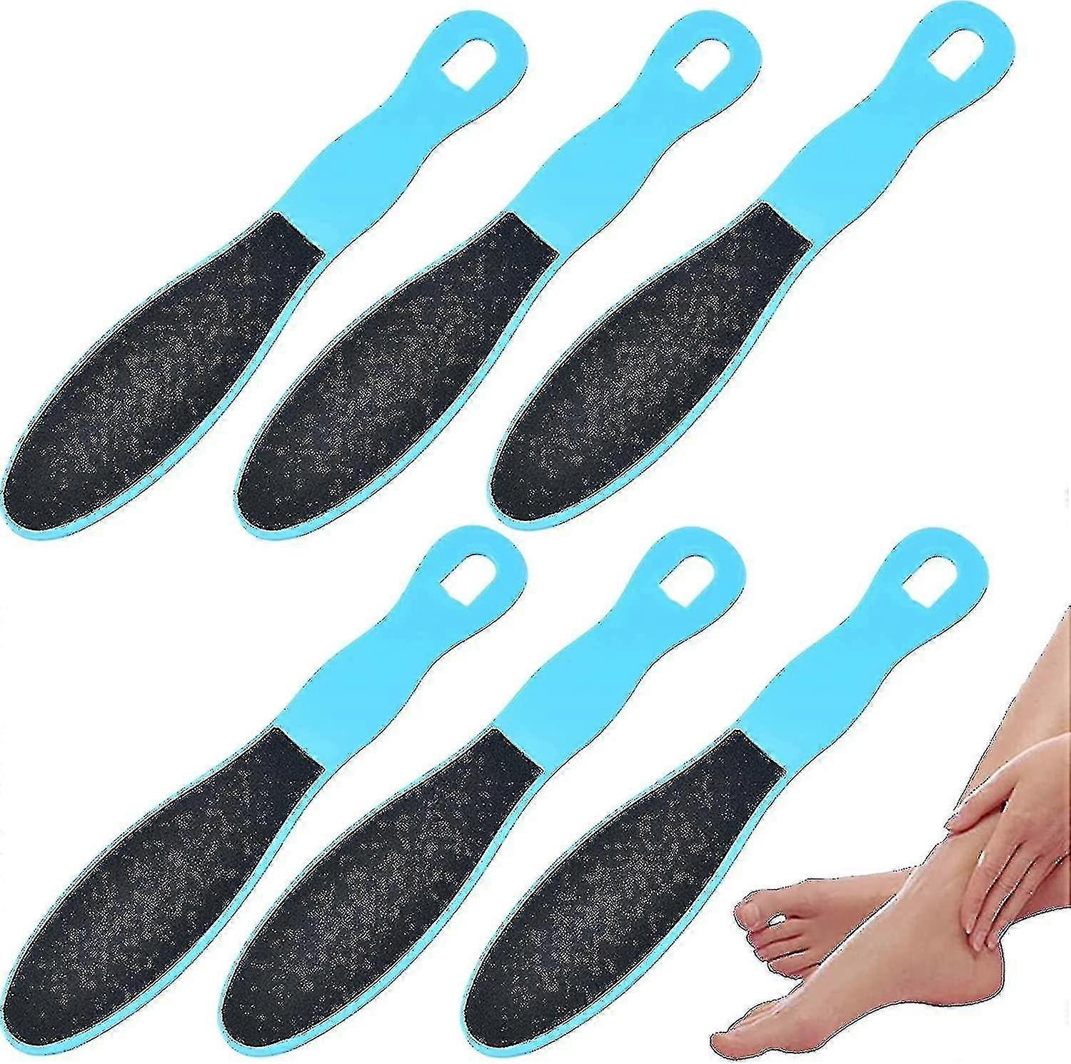 ハードスキン、フットスクラバー、フットスクレーパーペディキュアフットファイル用の6個両面フットファイル