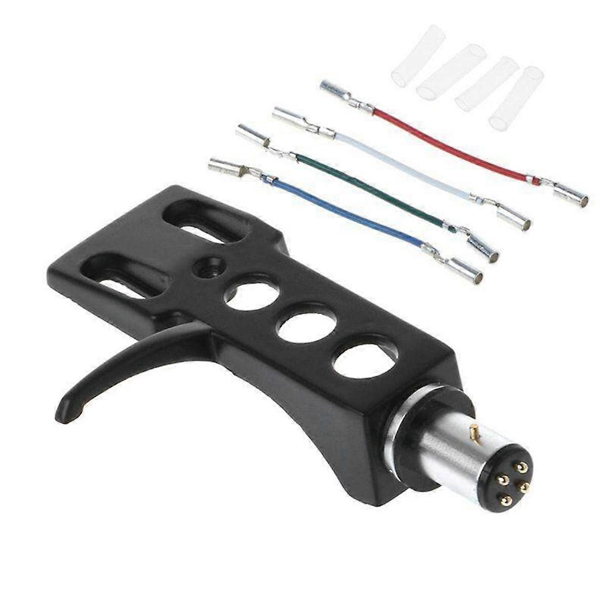 Phono Turntable Headshell Mount Phono Phonograph Head Holder Stylus Lead Wire for LP Disc Record Player