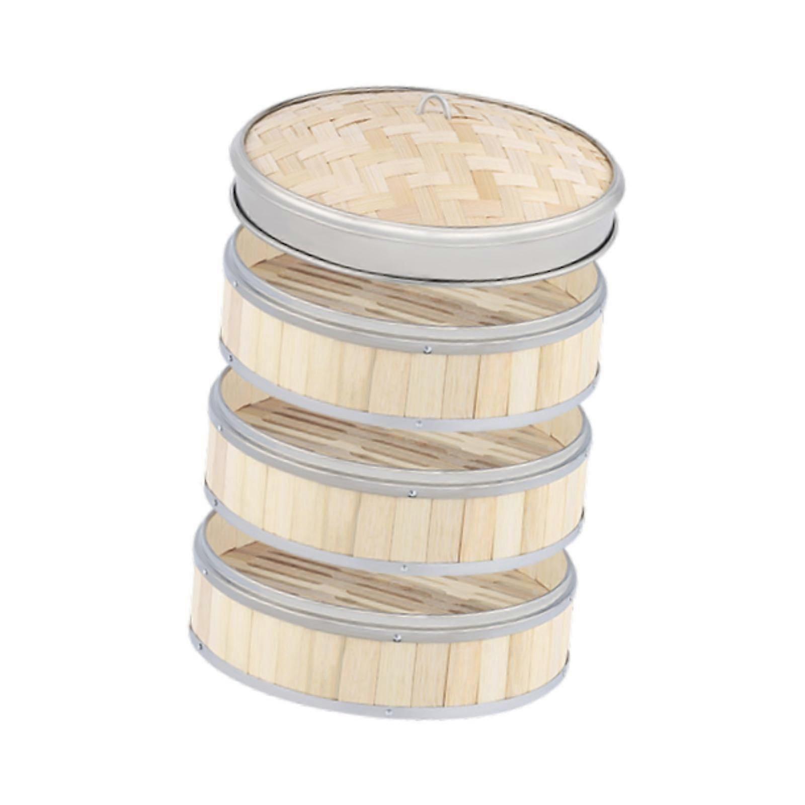 バンブースチーマーバスケットラウンド餃子スチーマーバスケットシーフードチキンミート24cm