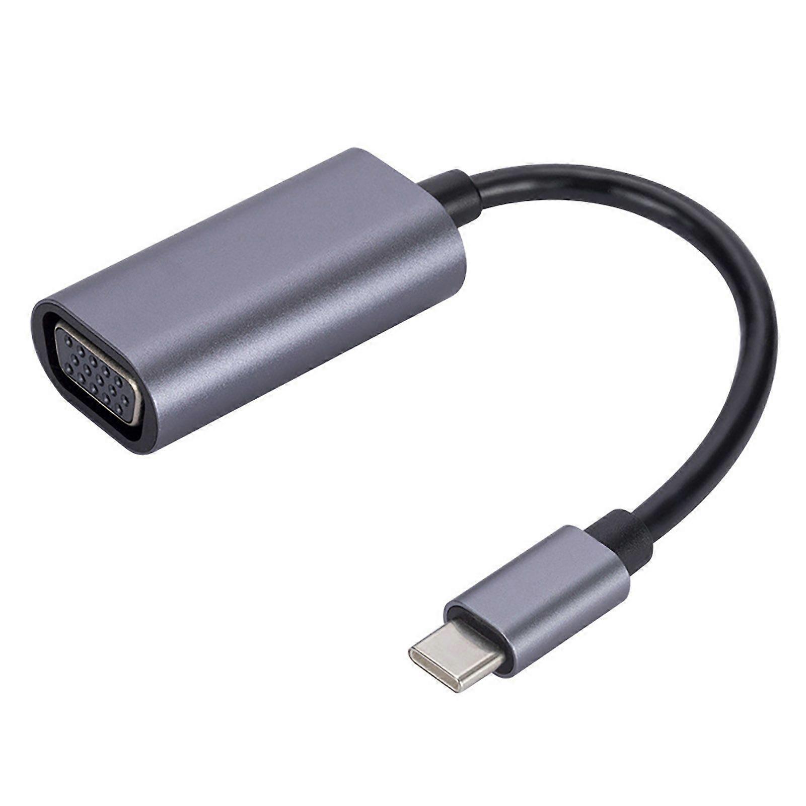 Type-C to VGA Adapter Cable 1080P High Resolution Phone Laptop Screen Synchronization USB-C to VGA Converter Cord
