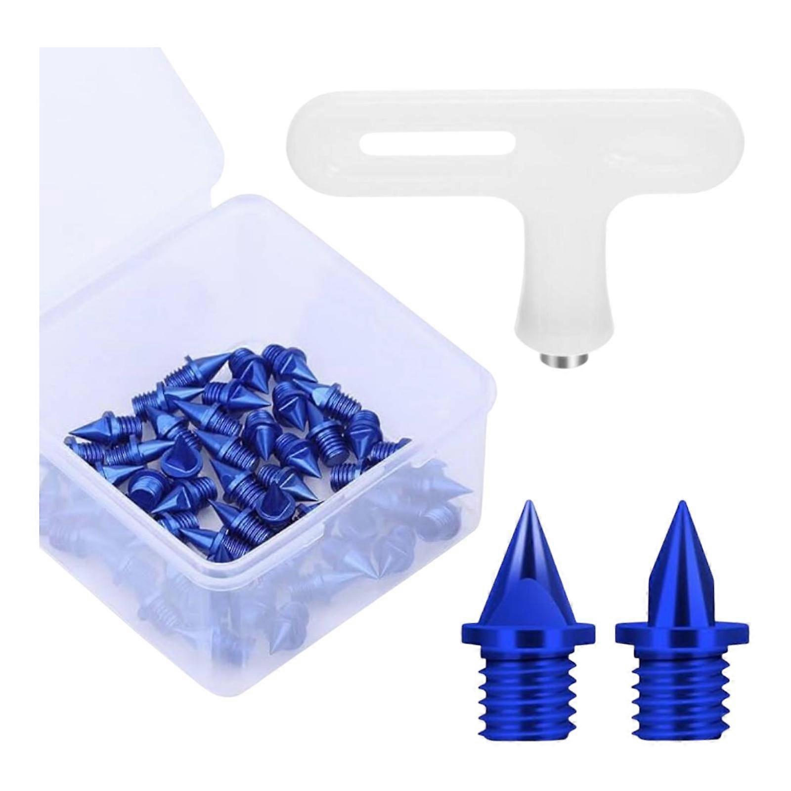 50Pcs Track Shoe Spikes with Wrench Convenient Replacement Spikes for Track