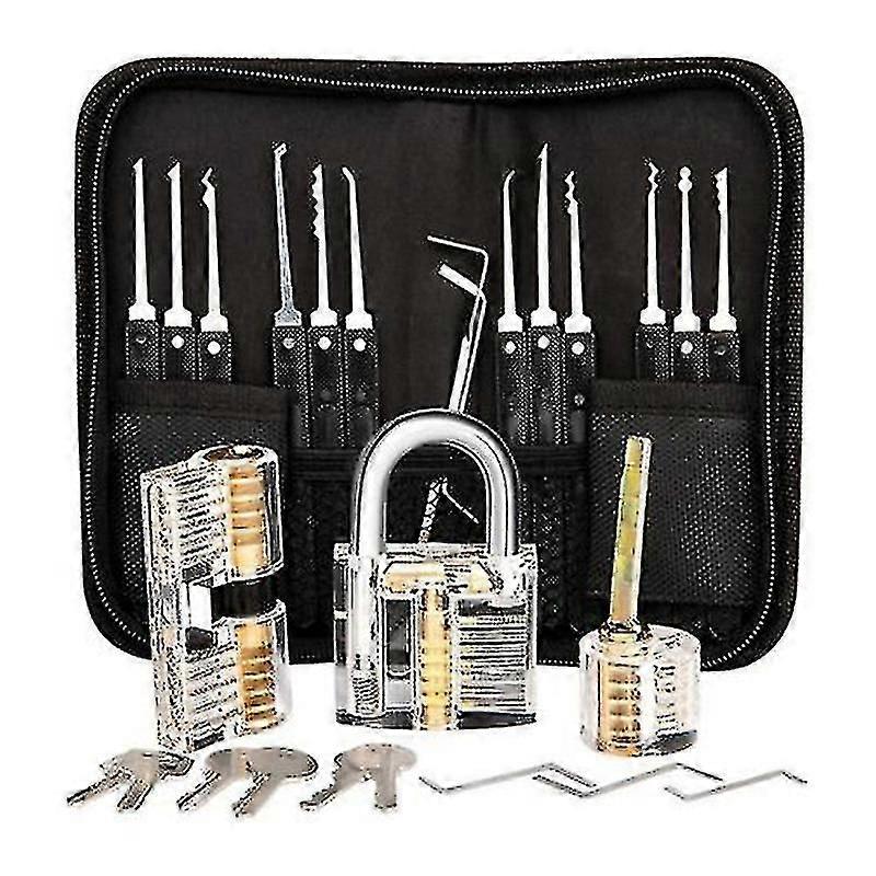 Multifunctional Lock Repair Tool Set Professional Lock Picking Kit 26 Password Signing Kits With 3 Transparent Padlock Picking Kits