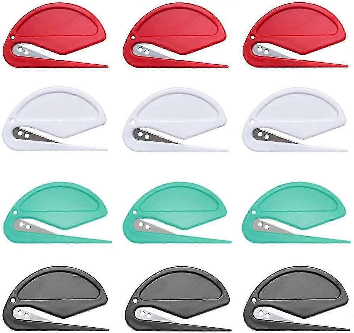 12Pcs Envelope Slitter in 4 Color, Colorful Letter Openers for Envelope Opener
