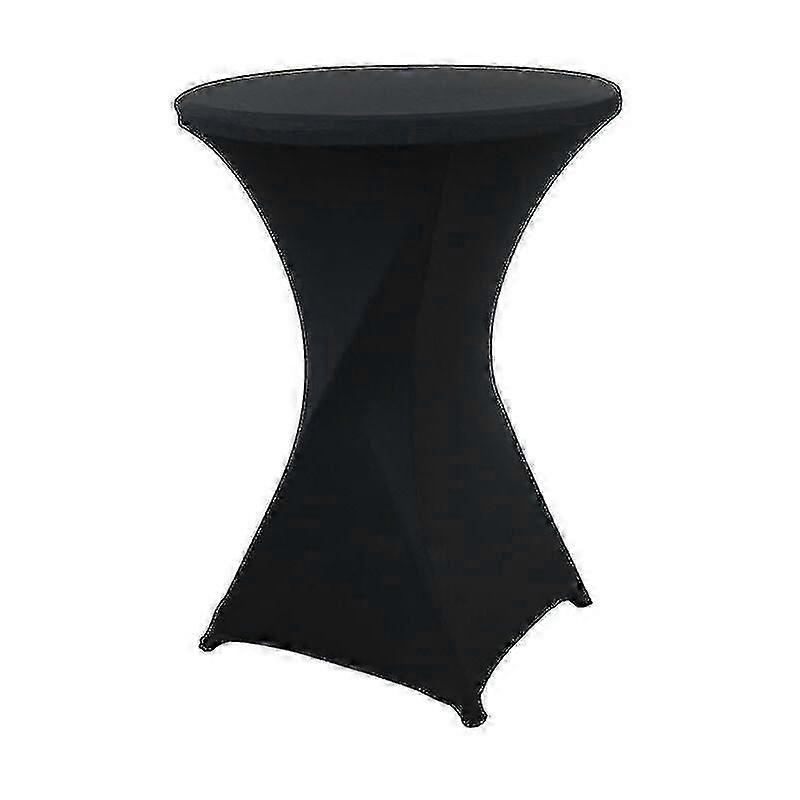 Black Stretch Spandex Bistro Table Cover for Outdoor Dining