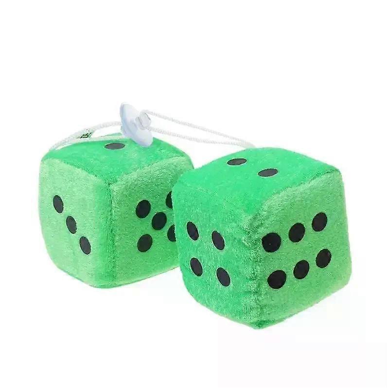 2PCS Auto sSoft Fuzzy Dice Dots Rear View Mirror Hanger Decoration Car Styling Interior Accessorie 6 Colors
