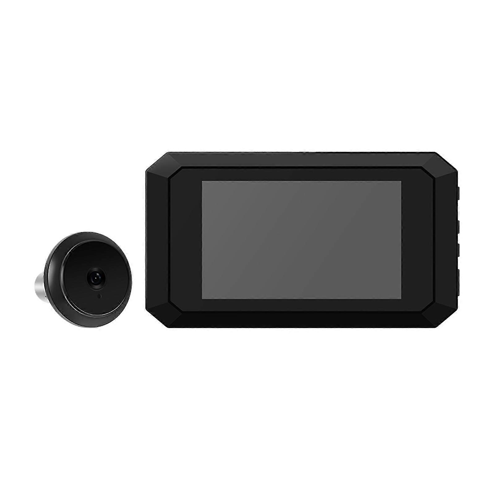 Visual Doorbell Digital Electronic Viewfinder with LCD Screen Night Vision Easy to Install Safety Door Viewer Photo Recording Door Peephole Camera