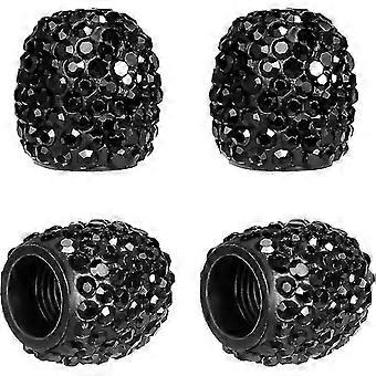 Fantastic Pieces Tire Valve Caps, Handmade Rhinestone Glitter Car Tire Caps Bling Valve Stem Covers for Cars