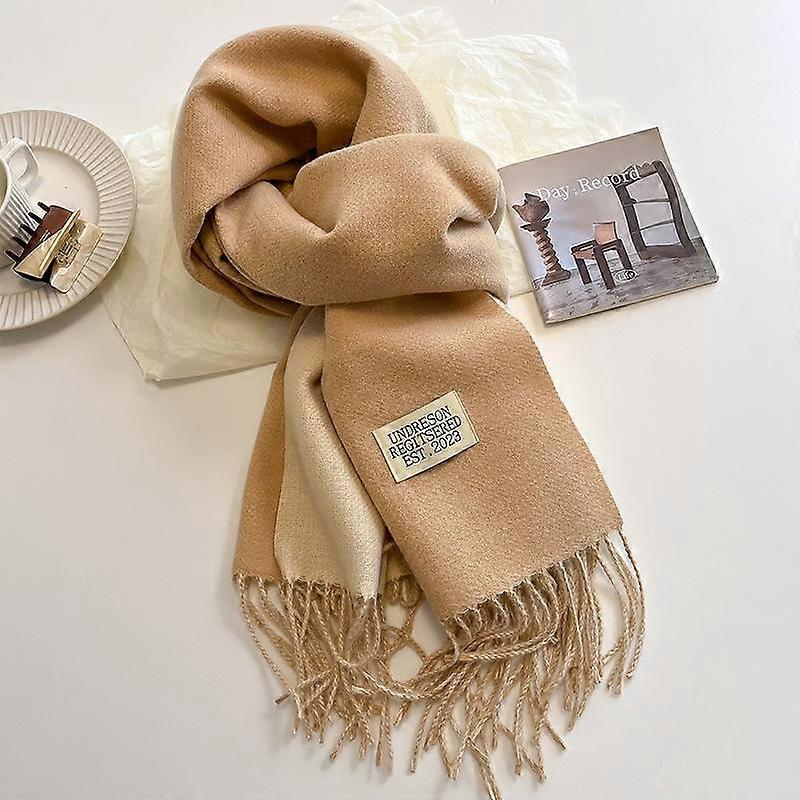 Autumn and Winter Warm Artificial Cashmere Scarf Solid Color Long Scarf All-Matching