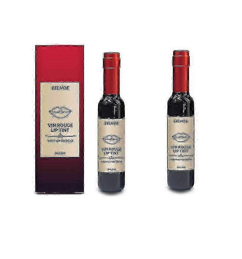 赤ワインボトルリップグレーズ染料リップリキッドリップグロスモイスチャライジング色あせなし赤ワインボトル口紅メイクVelv