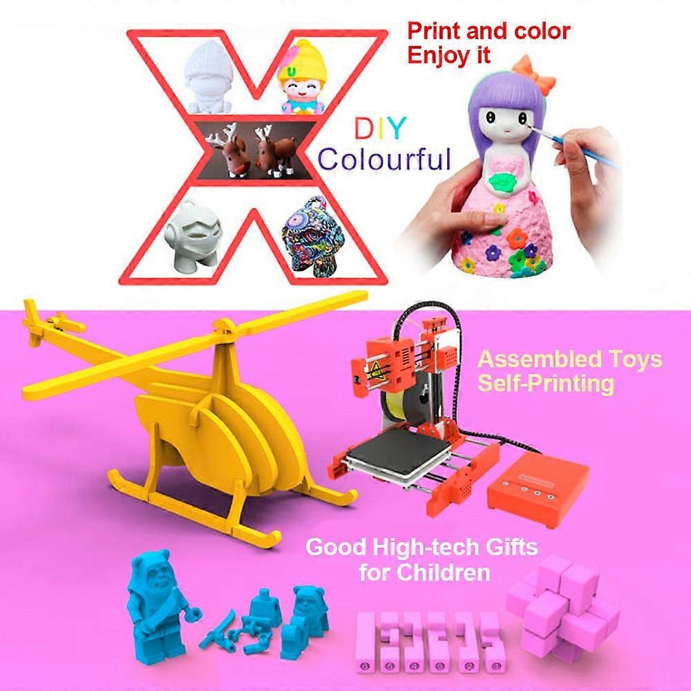 EasyThreed Mini Desktop Children 3D Printer 100*100*100mm Print Size High Precision Mute Printing wi