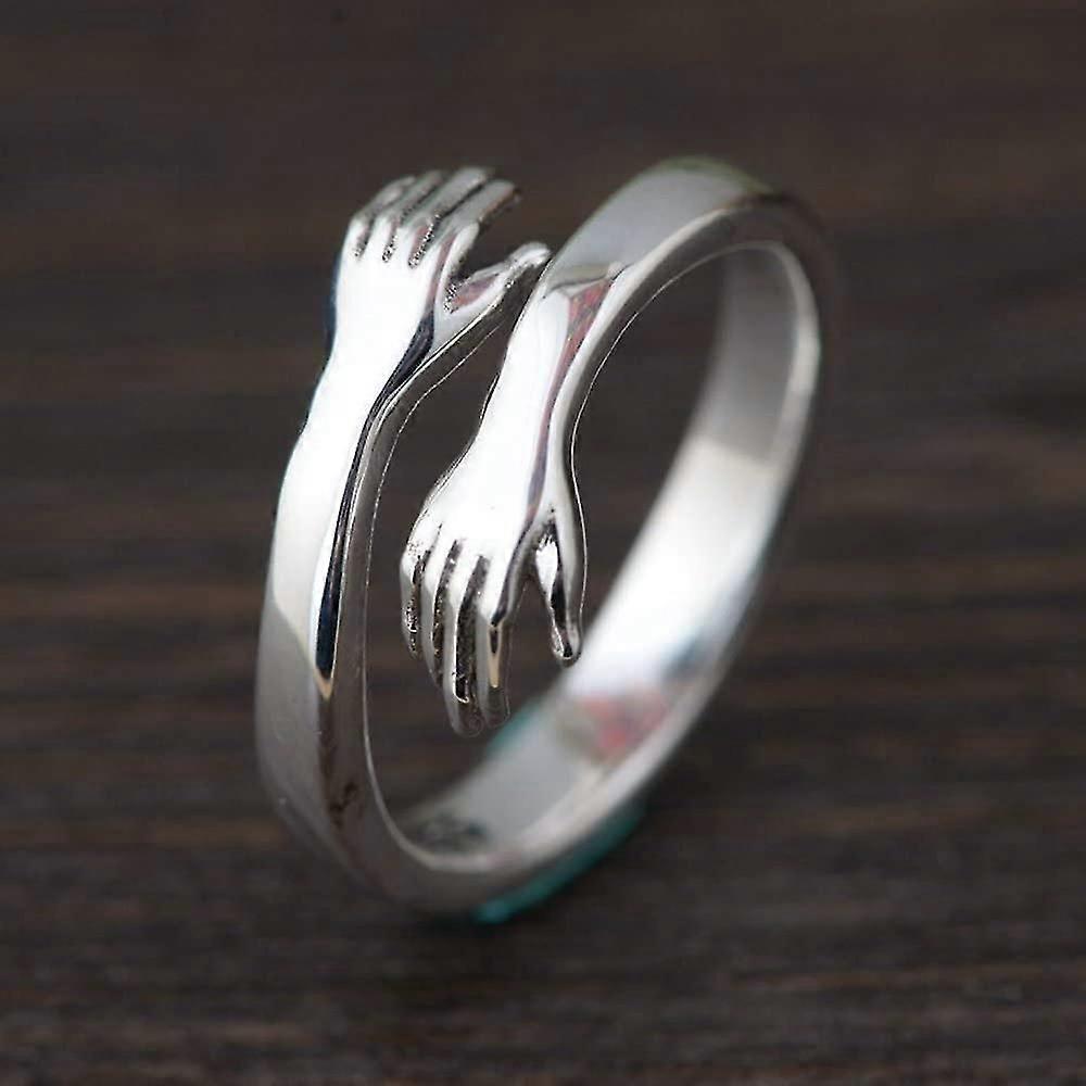 925 Sterling Sølv Hug Ring Sett For Par Kvinner Jenter