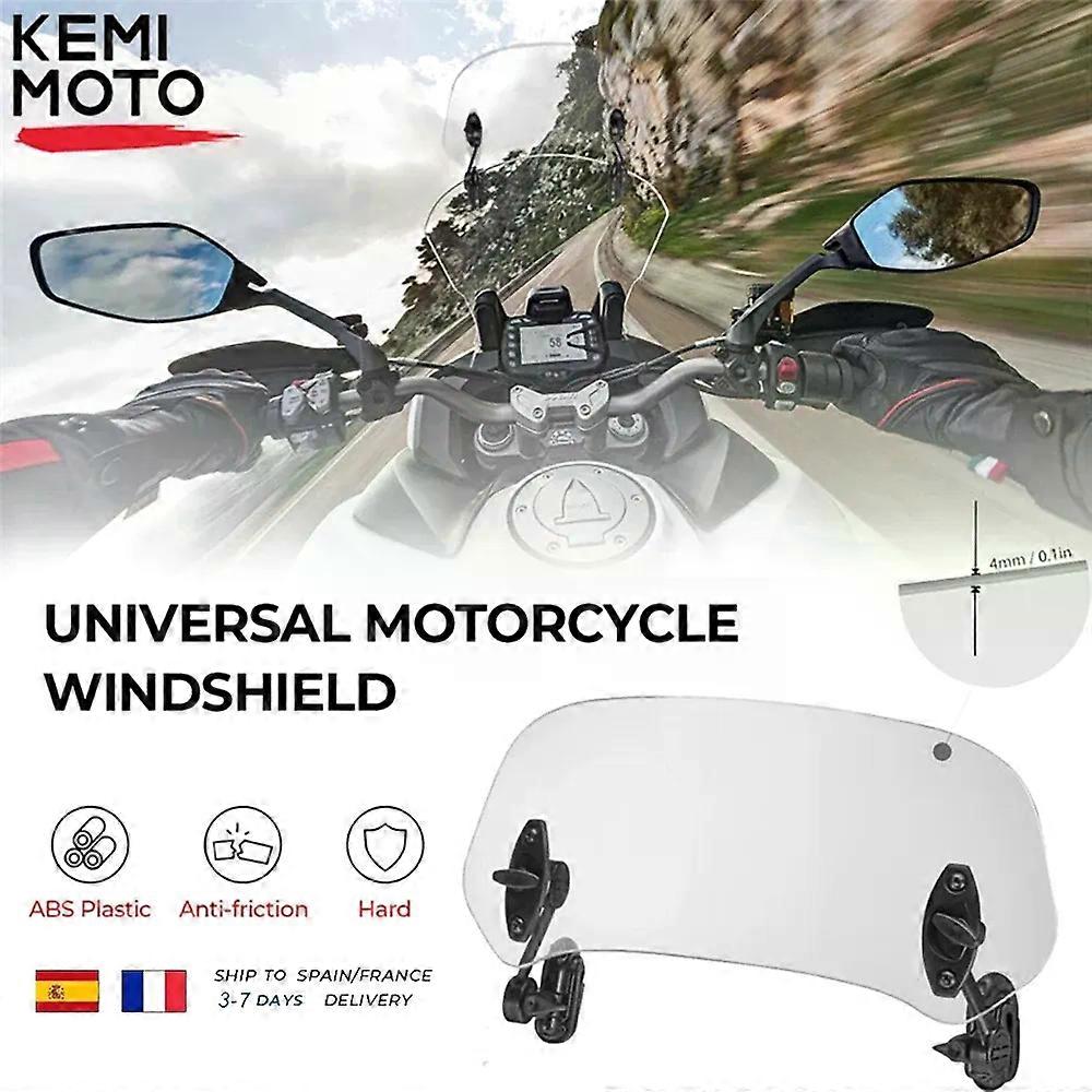 Motorcycle Windshield Clamp-On Variable Universal Windscreen Spoiler Extension compatible for Windscreen compatible forR1200GS F800GS compatible for M