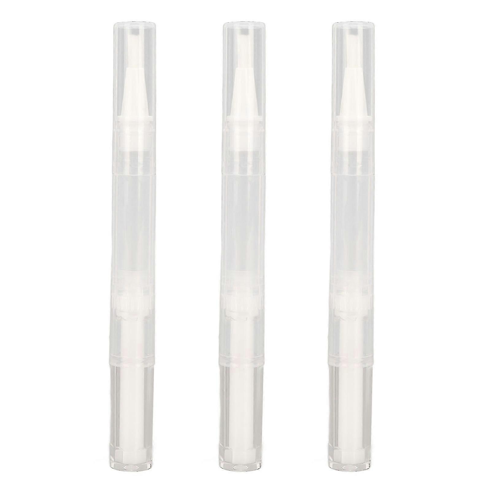 3er Pack Transparente Twist Pens 4,5 ml 2,5 ml leere Pinselspitze rotierender wiederverwendbarer Nagelölbehälter Applikator für Lipgloss