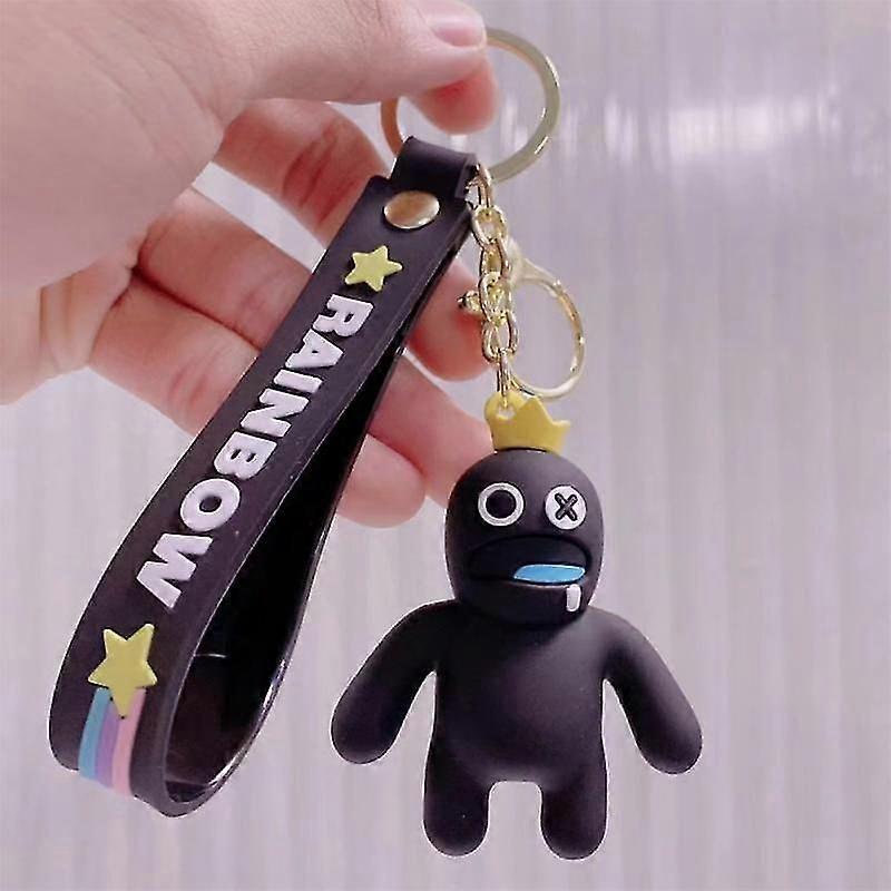 Keychain Kawaii Game Role Pvc Doll Blue Monster Animal Key Ring Toys Kids Christmas Gifts Girl Bag Pendants