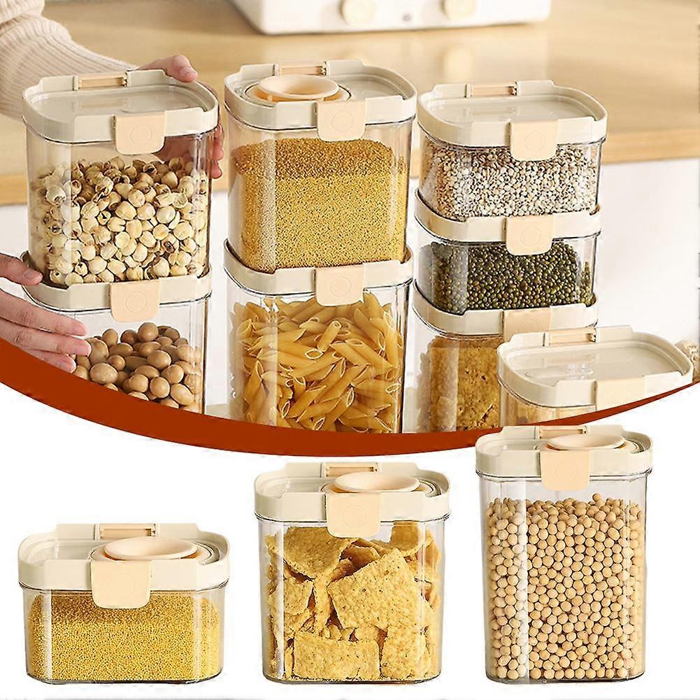 Sealed Jars Kitchen Grain Storage Organizer Clear Plastic Moisture-proof