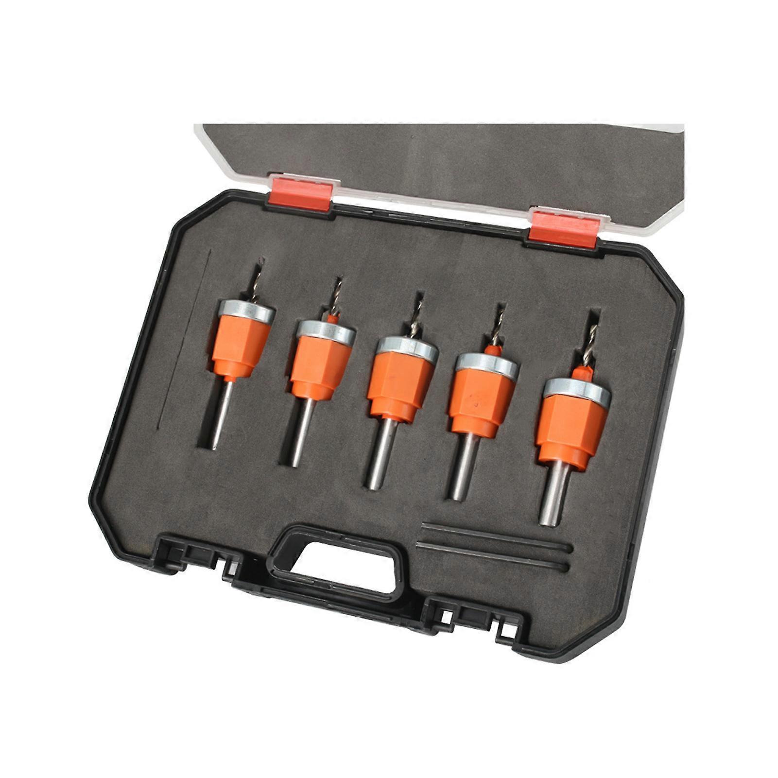 8mm Heavy Duty Countersunk Drill Puncher Bit Set Portable Edge Banding Punching Handheld Metal Punching Tool