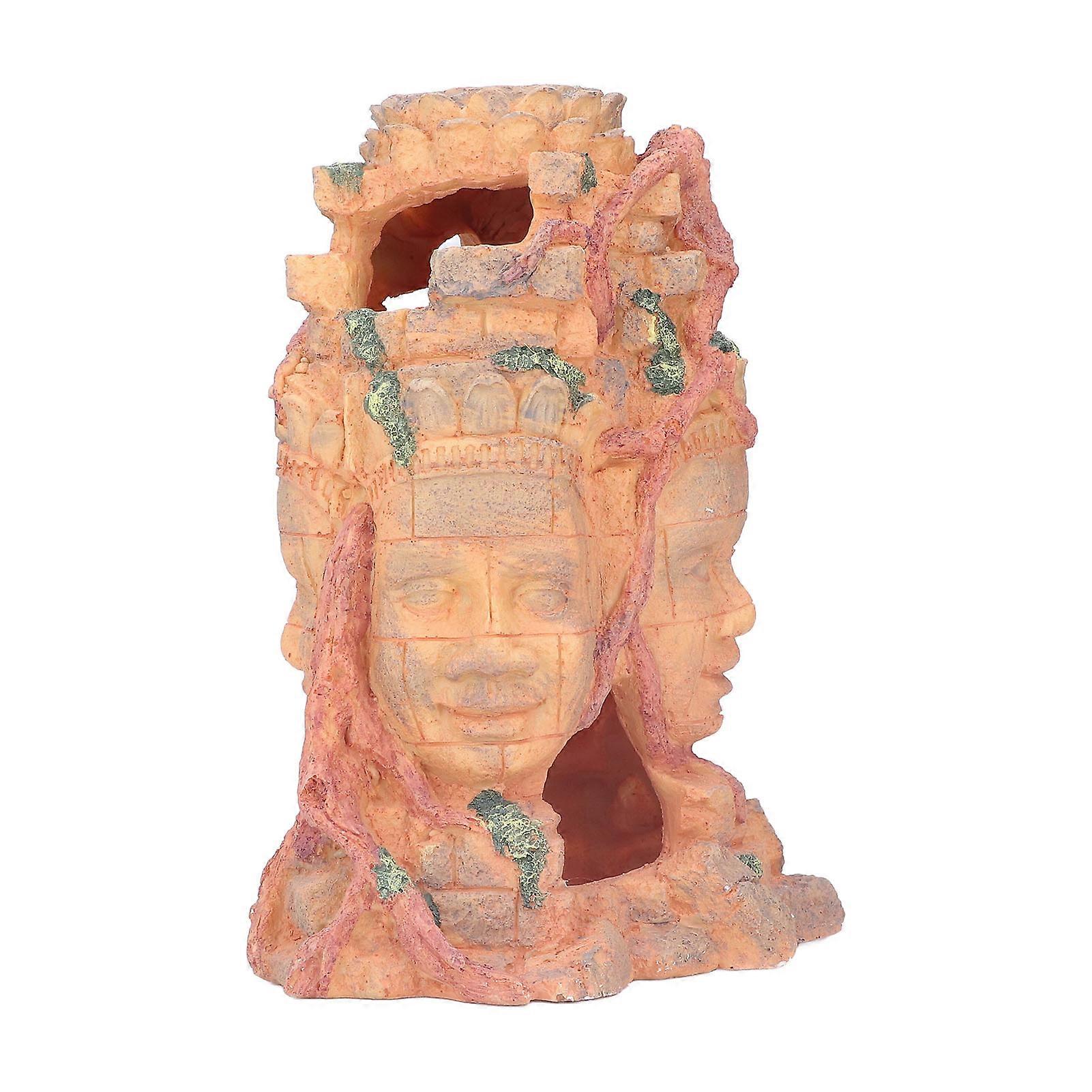 Reptile Shelter Resin Decorative Multipurpose Aquarium Buddha Ornament for Fish Tank Fountain