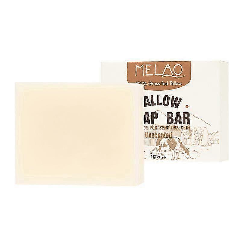 Beef Tallow Soap Bar,113g Handcrafted Grass Fed Tallow Soap-Cleans, Gentle,Moisturizing, Wash Great For All Skin Types