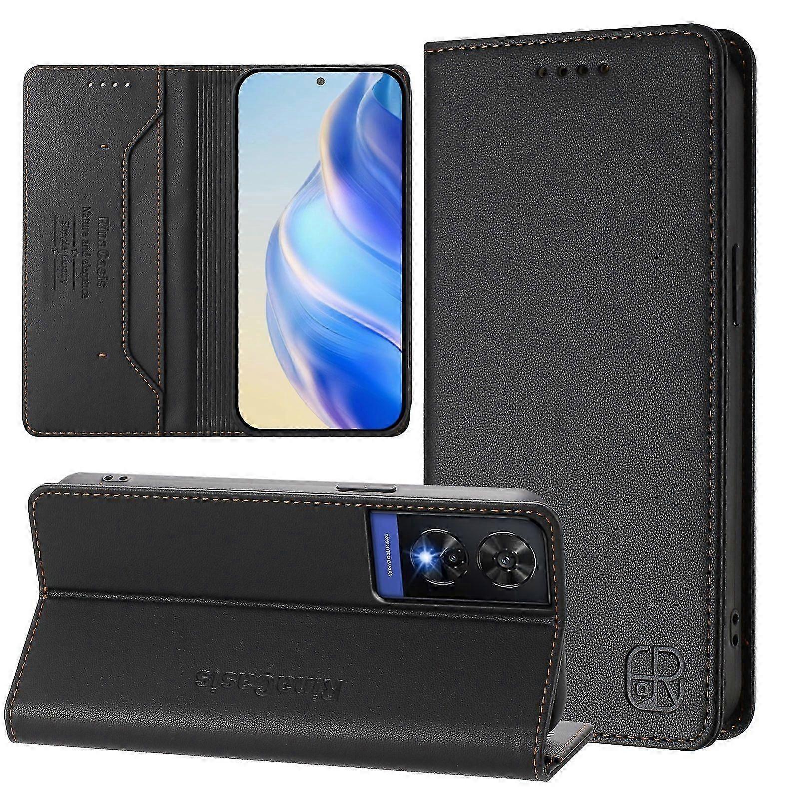 Magnetic Leather Case compatible TCL 505