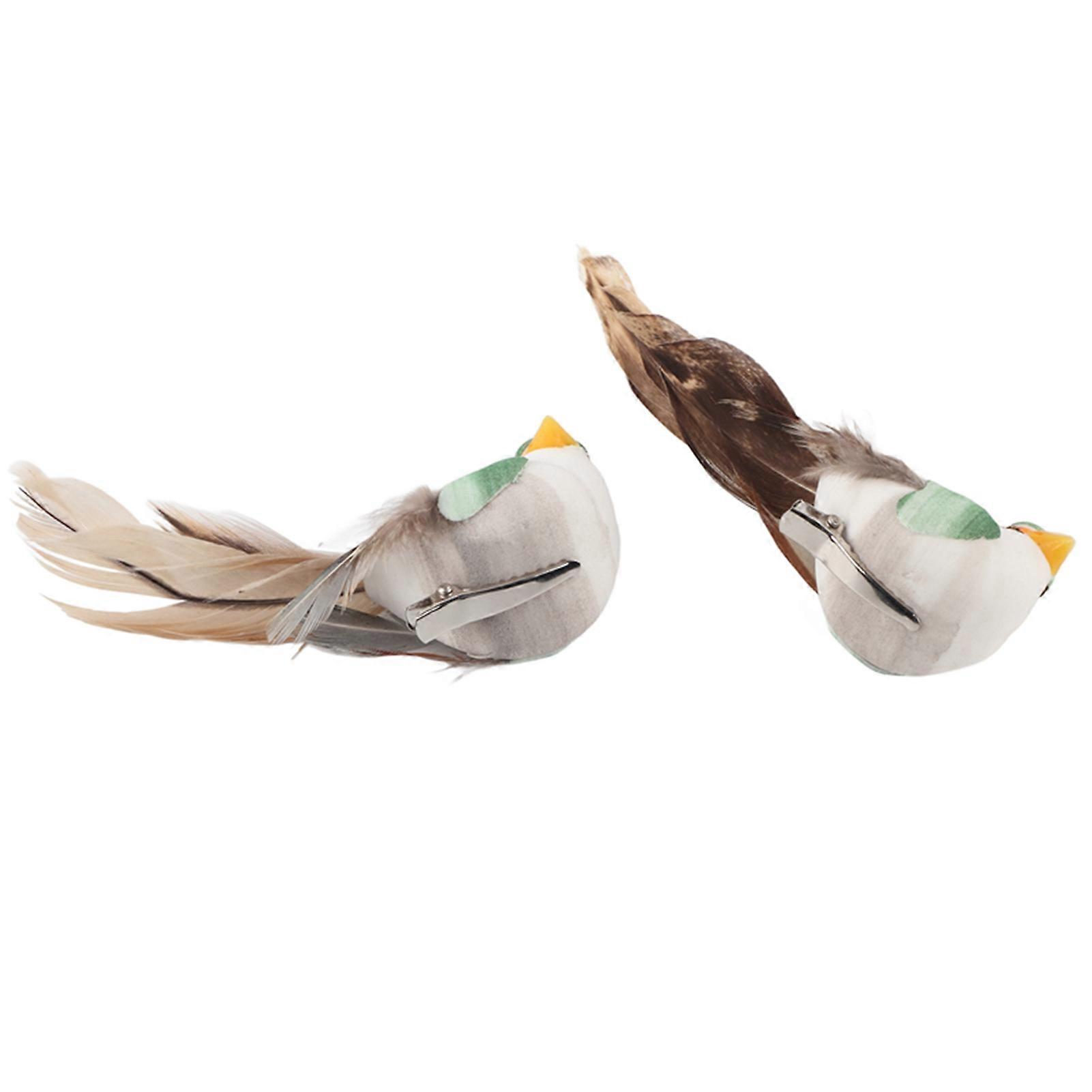 12 Pcs Clip - Fixed Simulation Foam Bird Decorations