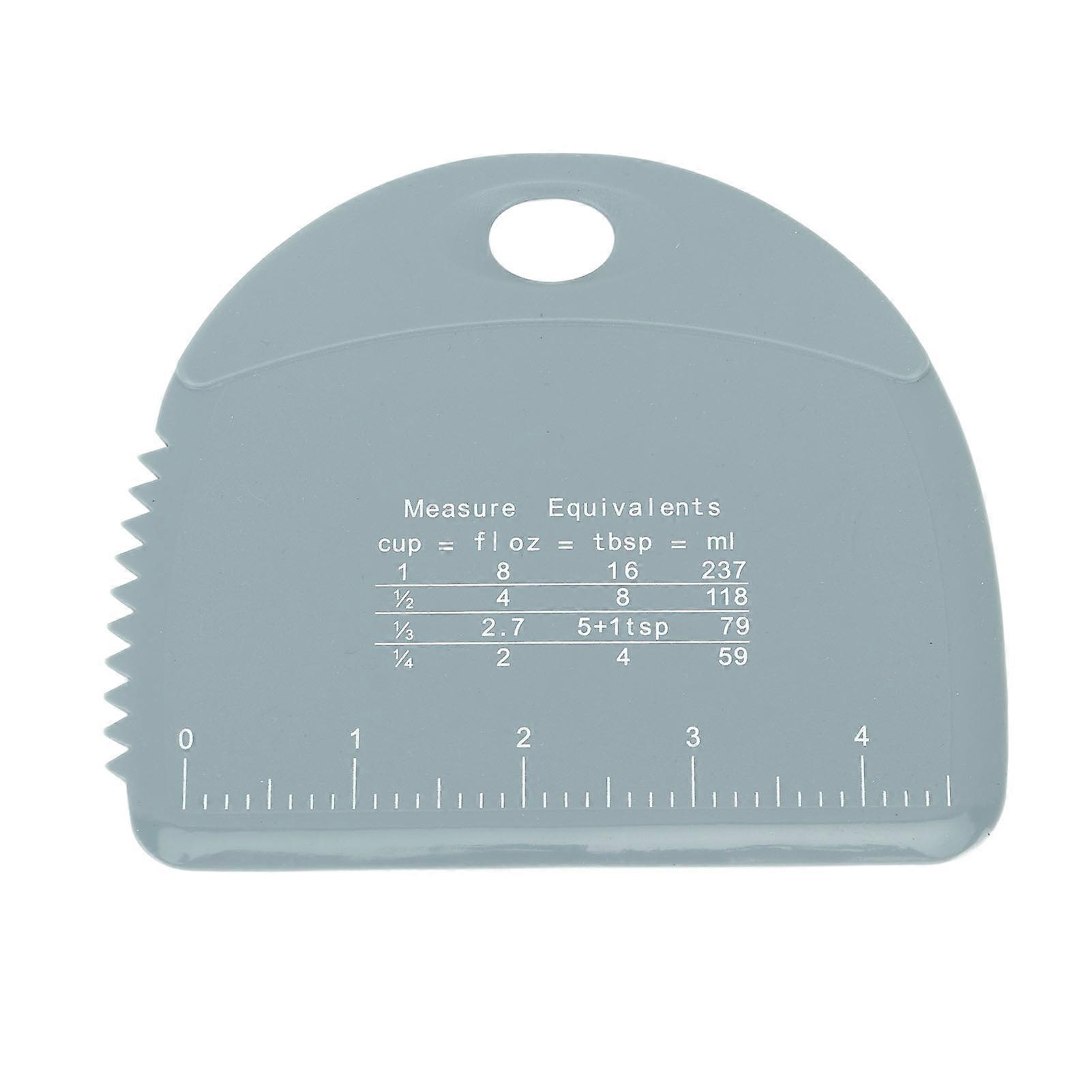 Dough Scraper Food Safe Silicone Dough Cutter Bench Scraper Multipurpose Cake Pizza Cutter With Measuring Scale Grey