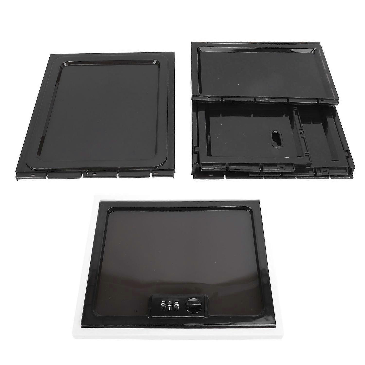 Fridge Lock Box Plastic Multifunctional Convenient Lockable Food Storage Cabinet for Home Black and
