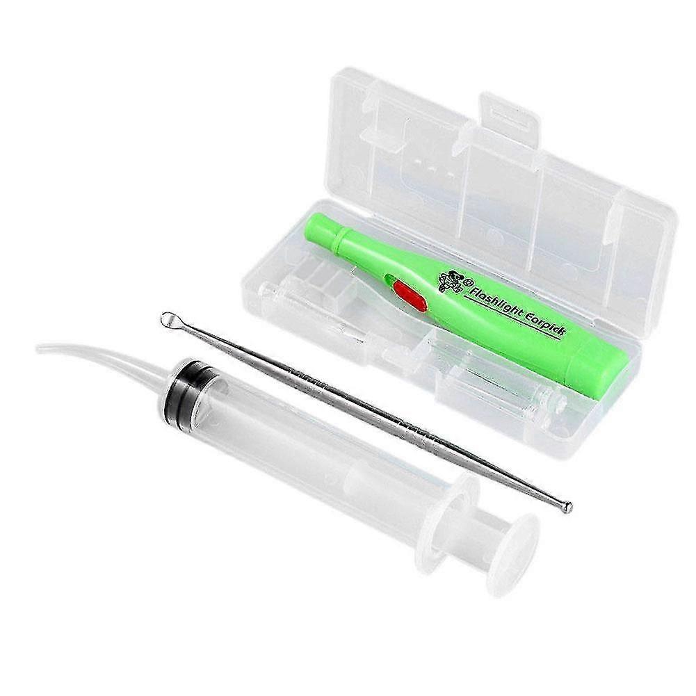 1Set Tonsil Stone Remover Kit LED Light & Box + Irrigation Syringe Tool