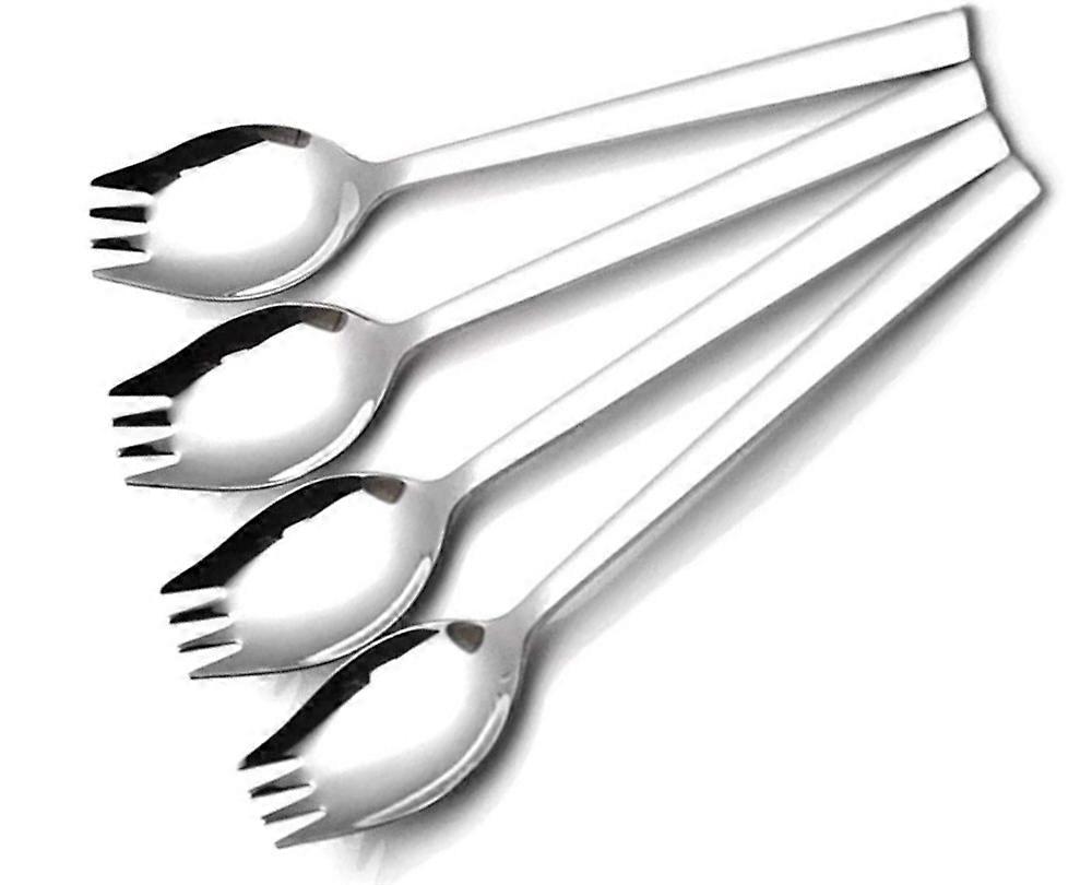 スポーク4パック1.6 "幅18/10ステンレス鋼スポーク日常使用、キャンプ用バックパッキング旅行用品(大)